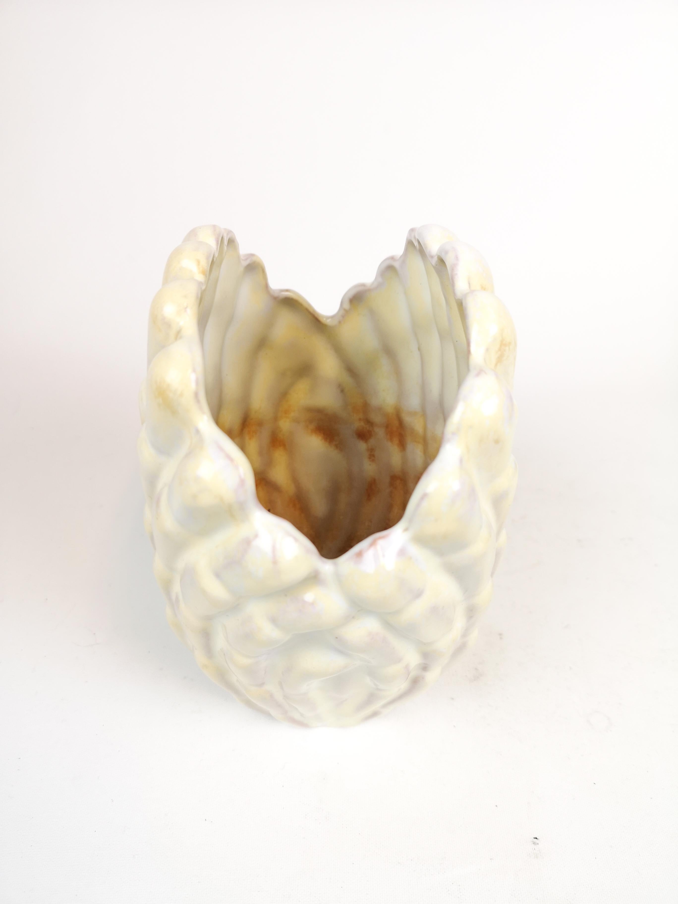 Pair of Vases Seashell by Vicke Lindstrand for Upsala Ekeby, Sweden 1