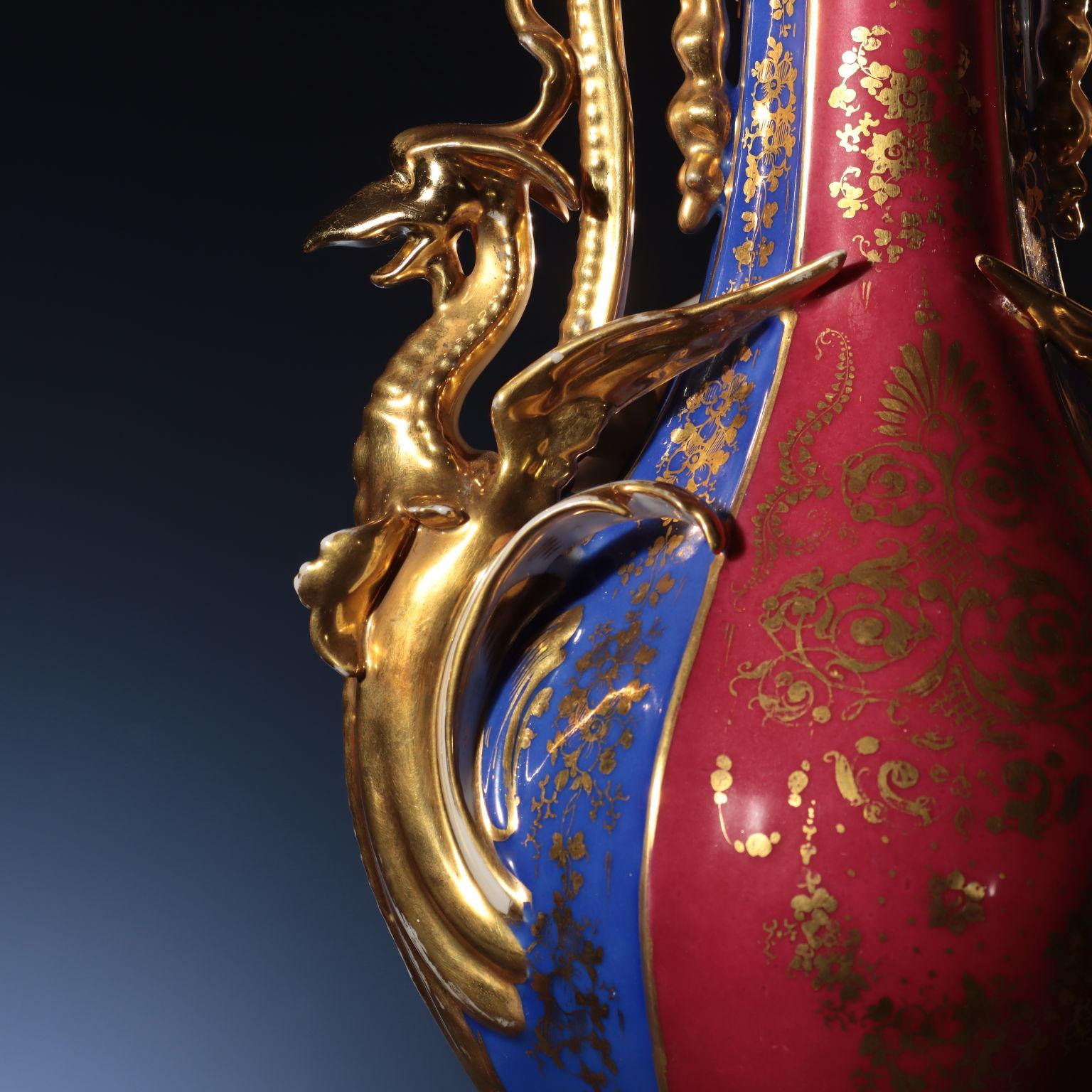 French Pair of Vases with Oriental Figures, Attributed to Jacob Petit