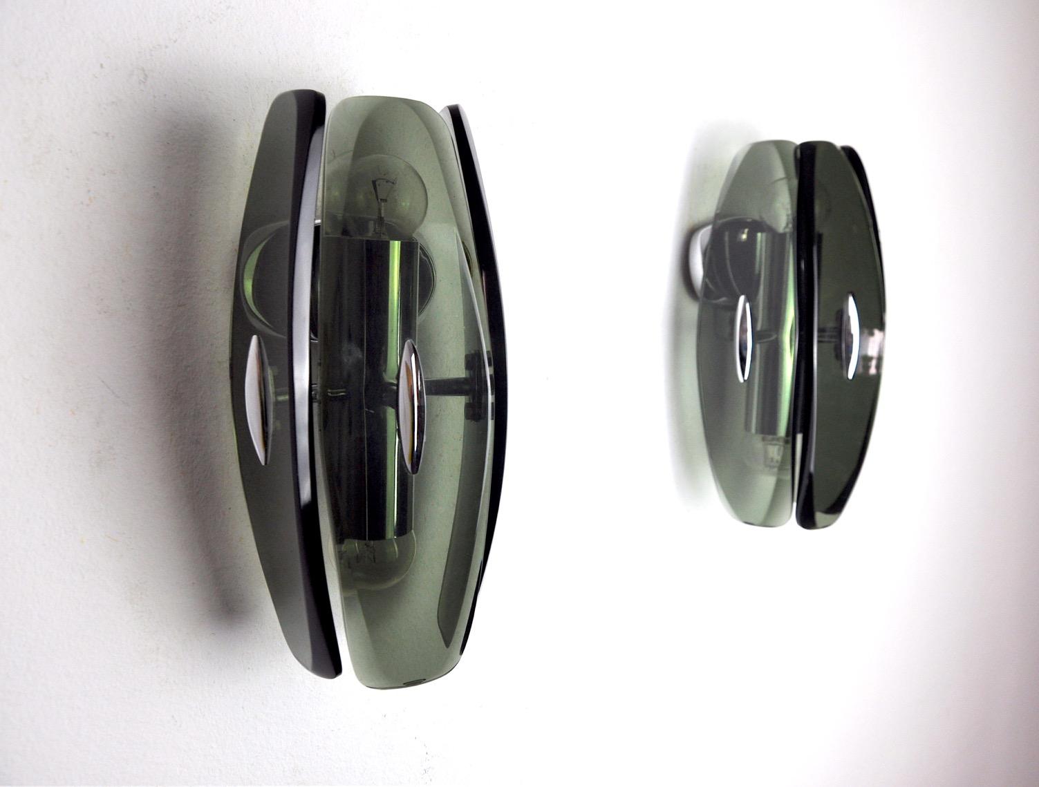 Pair of Veca Sconces in Bakelite, Italy, 1970 In Good Condition For Sale In BARCELONA, ES