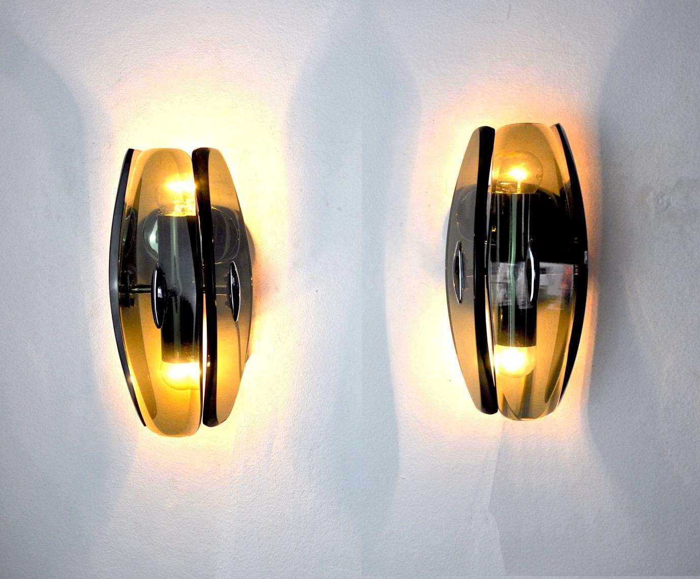 Late 20th Century Pair of Veca Sconces in Bakelite, Italy, 1970 For Sale