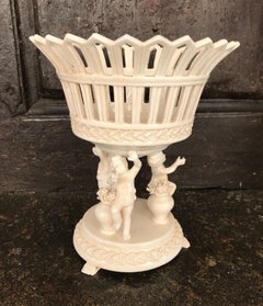 Pair of Vecchia Este (Padua) 1960 ceramic fruit stands