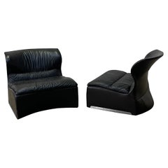 Pair of "Vela Bassa" Armchair by Giovanni Offredi for Saporiti, Italia, 1970s