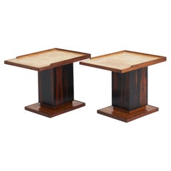 Pair of Velum Side Tables in the manner of Paul-Dupré Lafon