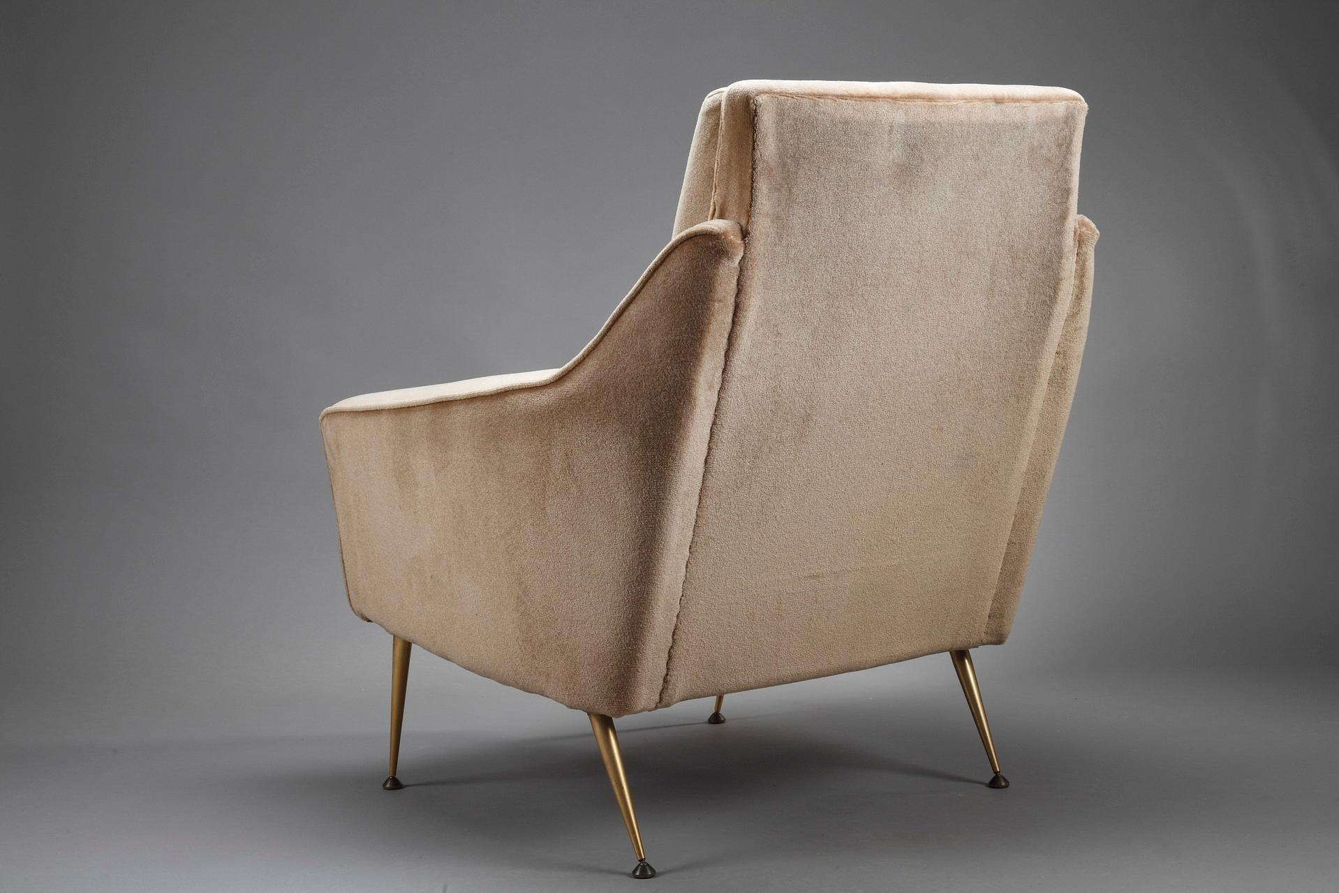 Bergre-Stühle aus Samt, 1950er Jahre, Paar im Angebot 8