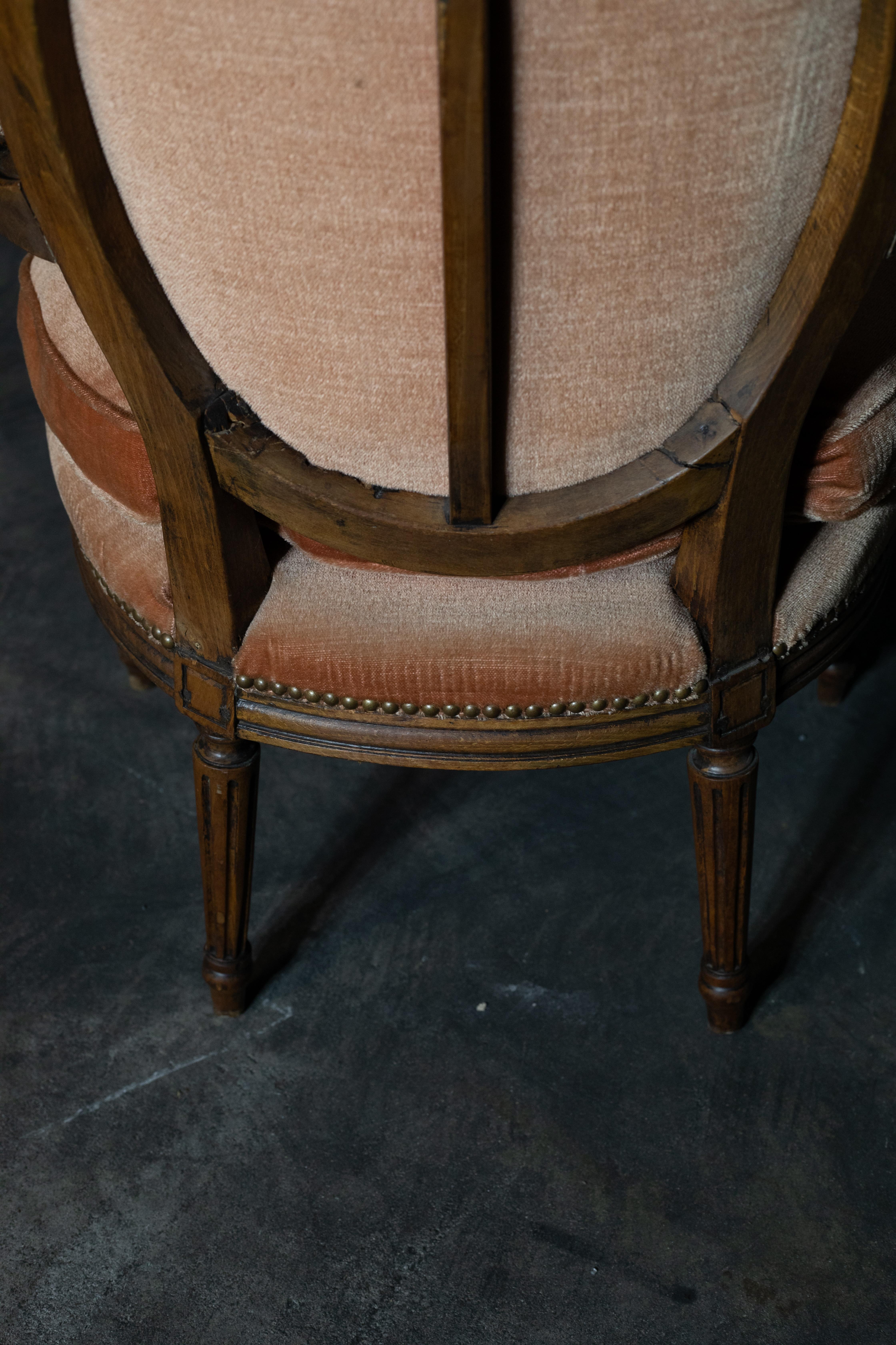 Pair of Velvet Chairs For Sale 5