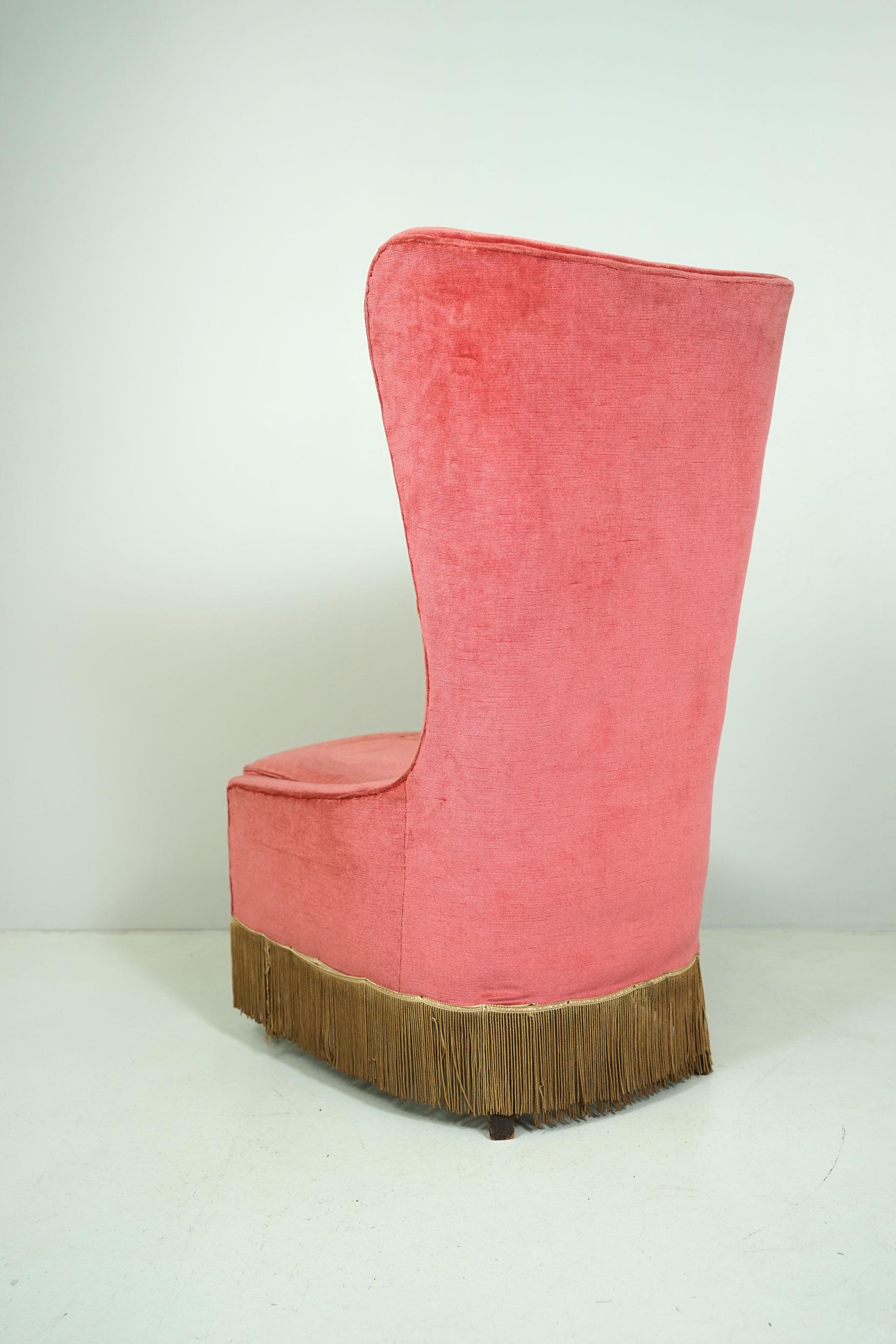 Paar Samt-Easy-Chairs von Cesare Lacca, um 1950 im Zustand „Gut“ im Angebot in Berlin, DE