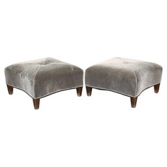 Pair of Velvet Footstools