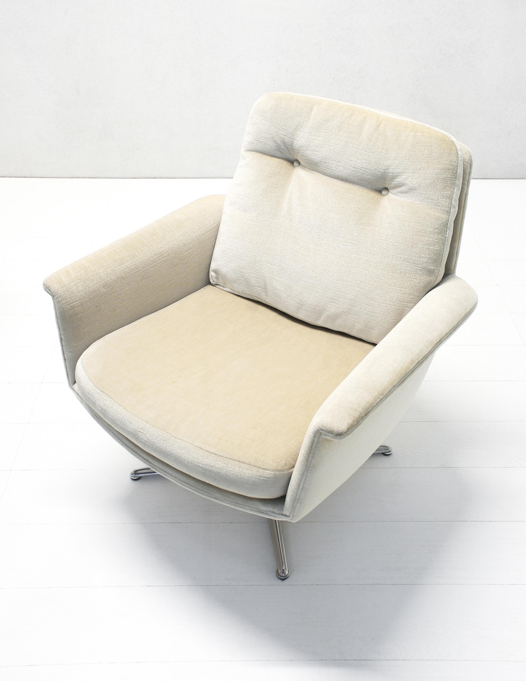 Paar Samt Sedia Lounge Chairs von Horst Brüning für COR, Deutschland, 1960er Jahre (20. Jahrhundert) im Angebot