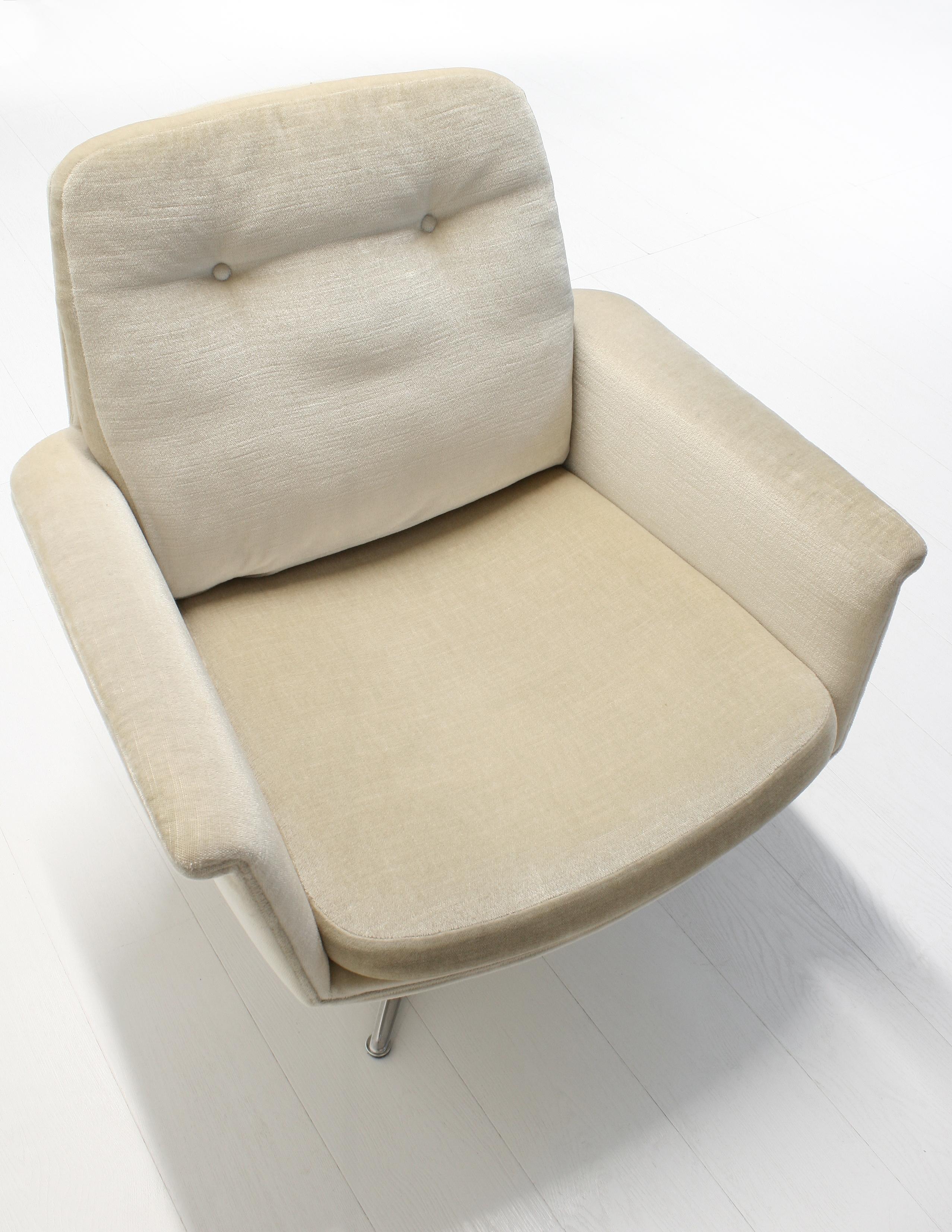 Paar Samt Sedia Lounge Chairs von Horst Brüning für COR, Deutschland, 1960er Jahre im Angebot 2