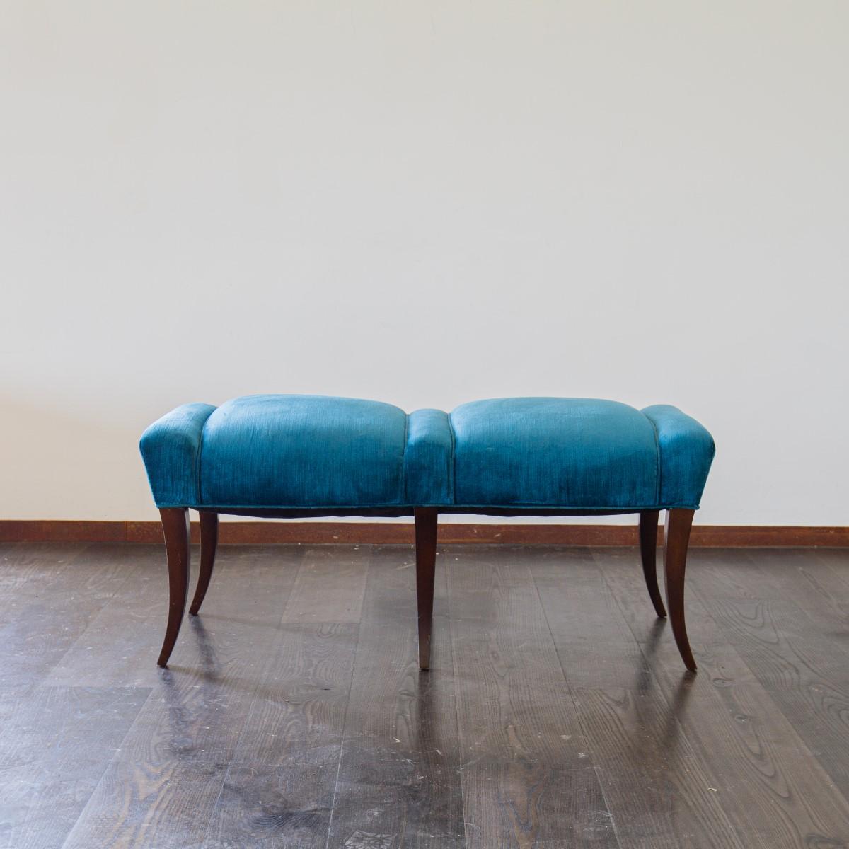 Pair of Velvet Upholstered Benches in the Manner of Parzinger 8