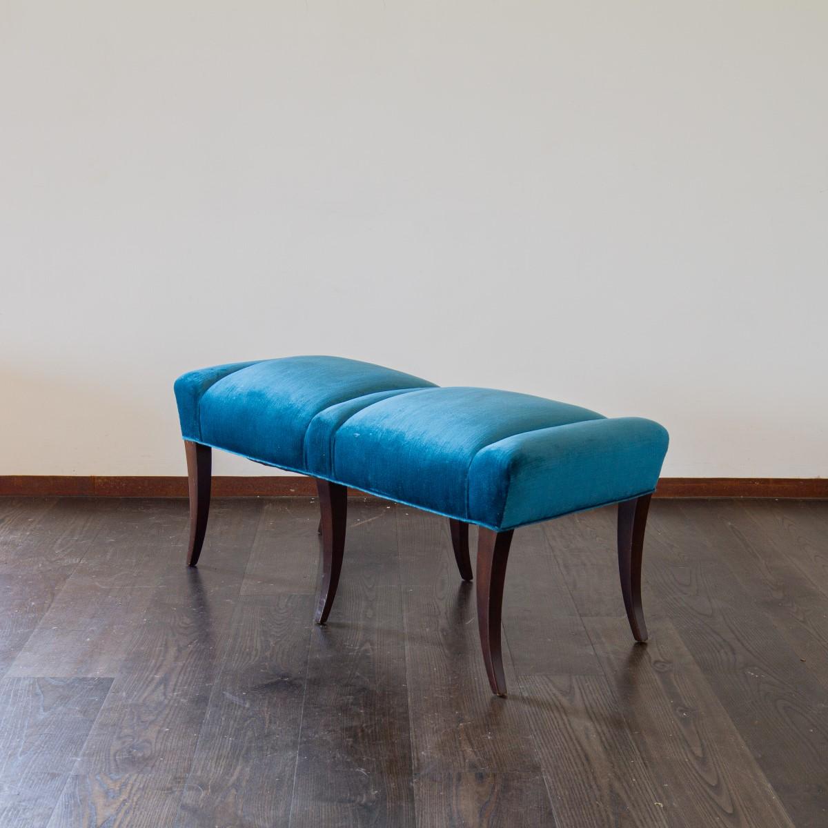 Pair of Velvet Upholstered Benches in the Manner of Parzinger 13