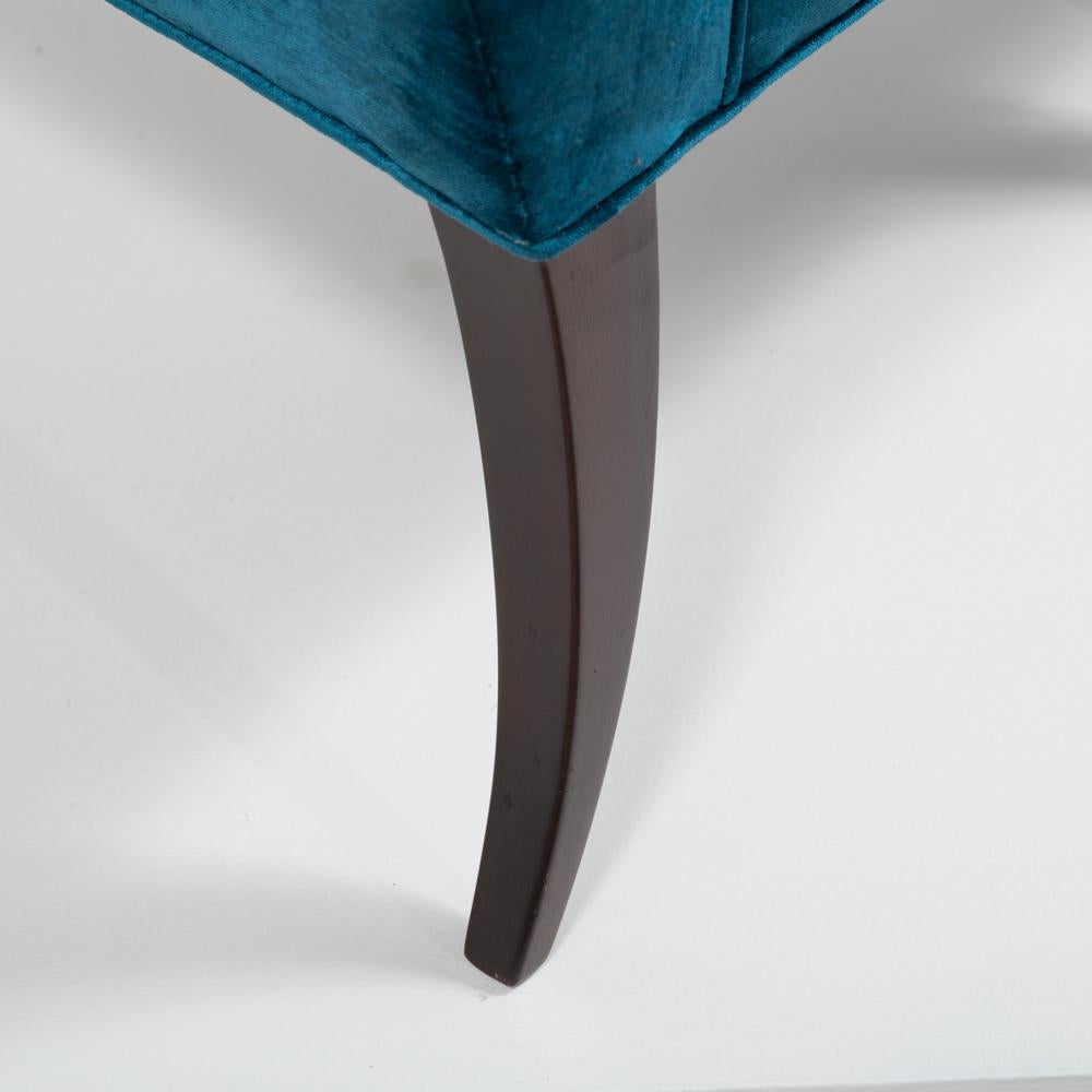 Pair of Velvet Upholstered Benches in the Manner of Parzinger 2