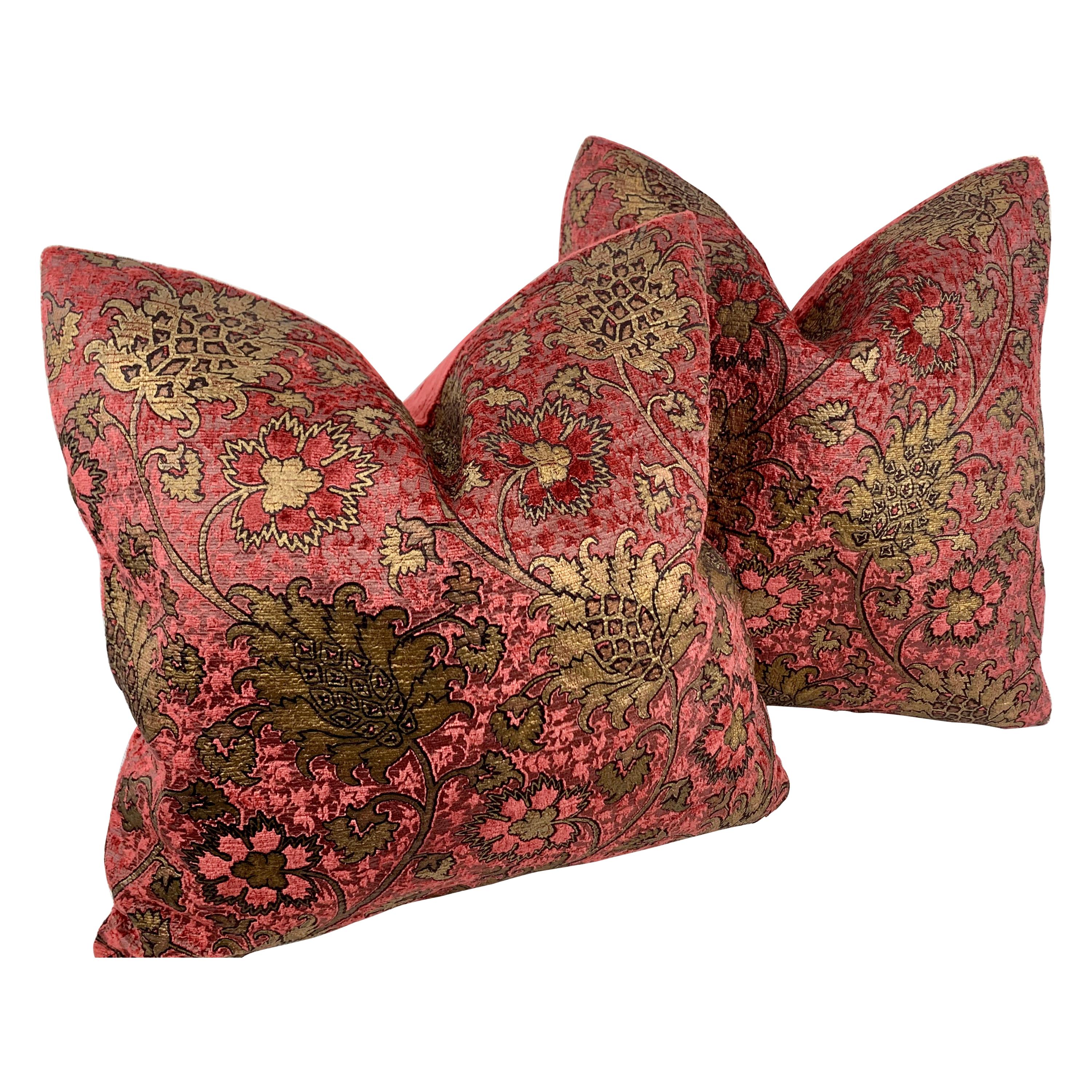 Fortuny/Venetia Studium Square Velvet Cushions. The Bizarre Pattern