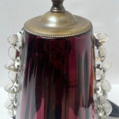 Pair of Venetian Amethyst Mercury Glass Lamps