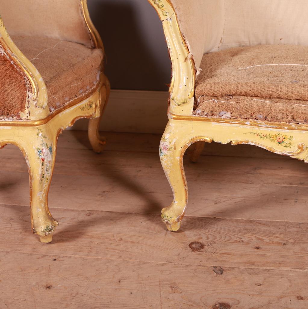Paar venezianische Sessel und Hocker im Zustand „Gut“ im Angebot in Leamington Spa, Warwickshire