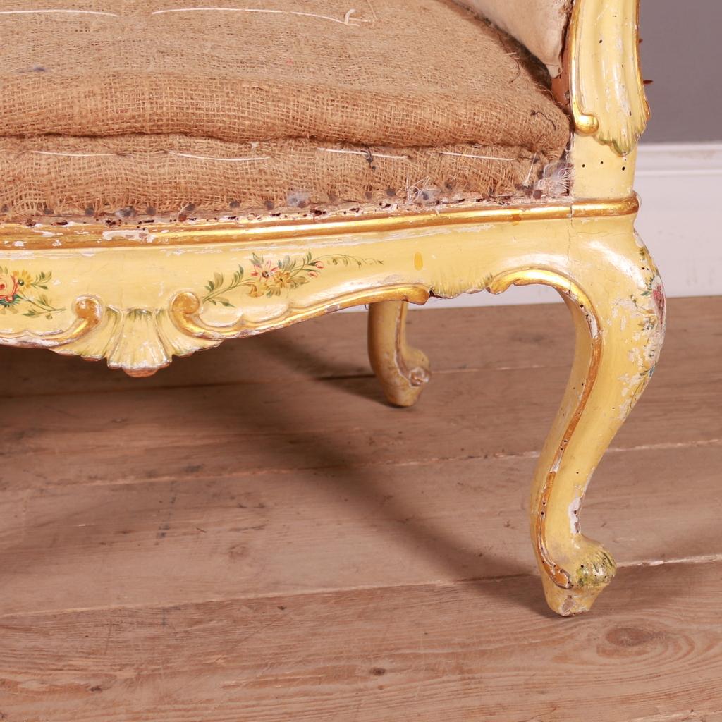 Paire de fauteuils et tabourets vénitiens en vente 1