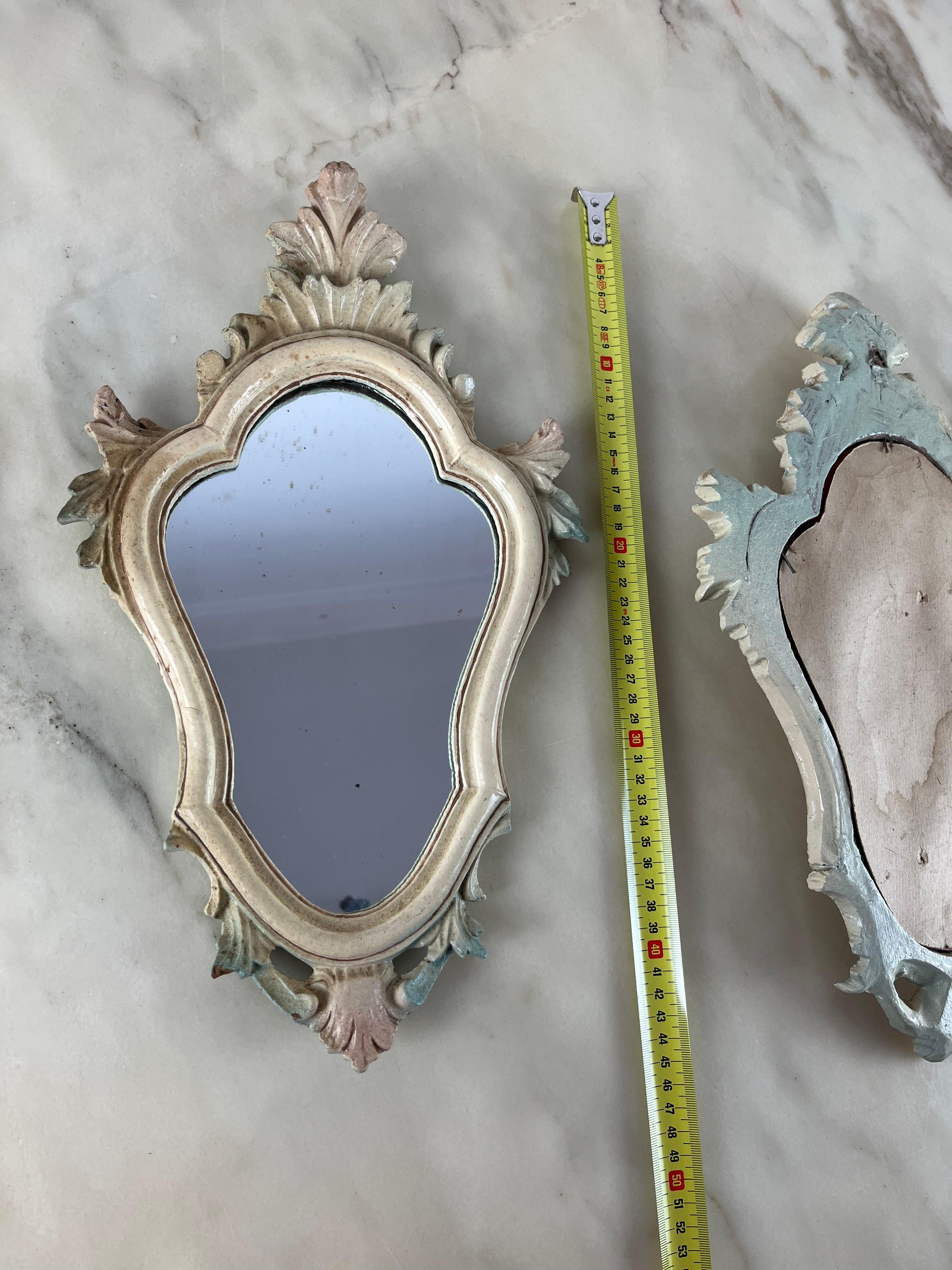 Pair of Venetian Bedside Mirrors, Italy, 1960s For Sale 4