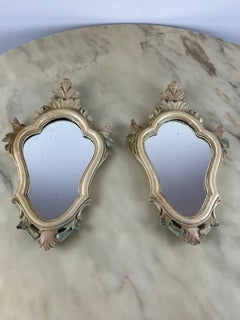 Paire de miroirs de chevet vénitiens, Italie, années 1960