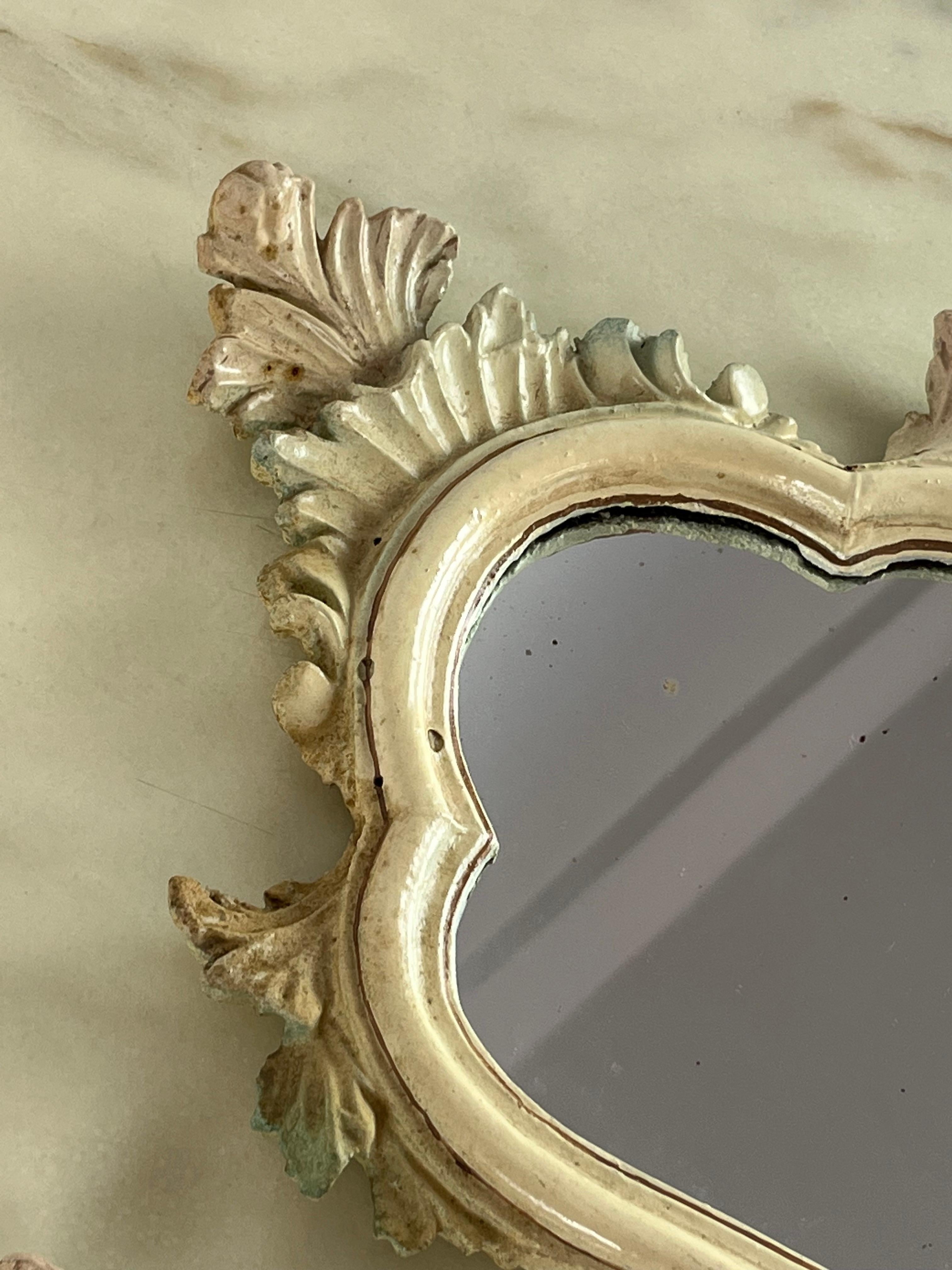 Miroir Paire de miroirs de chevet vénitiens, Italie, années 1960 en vente