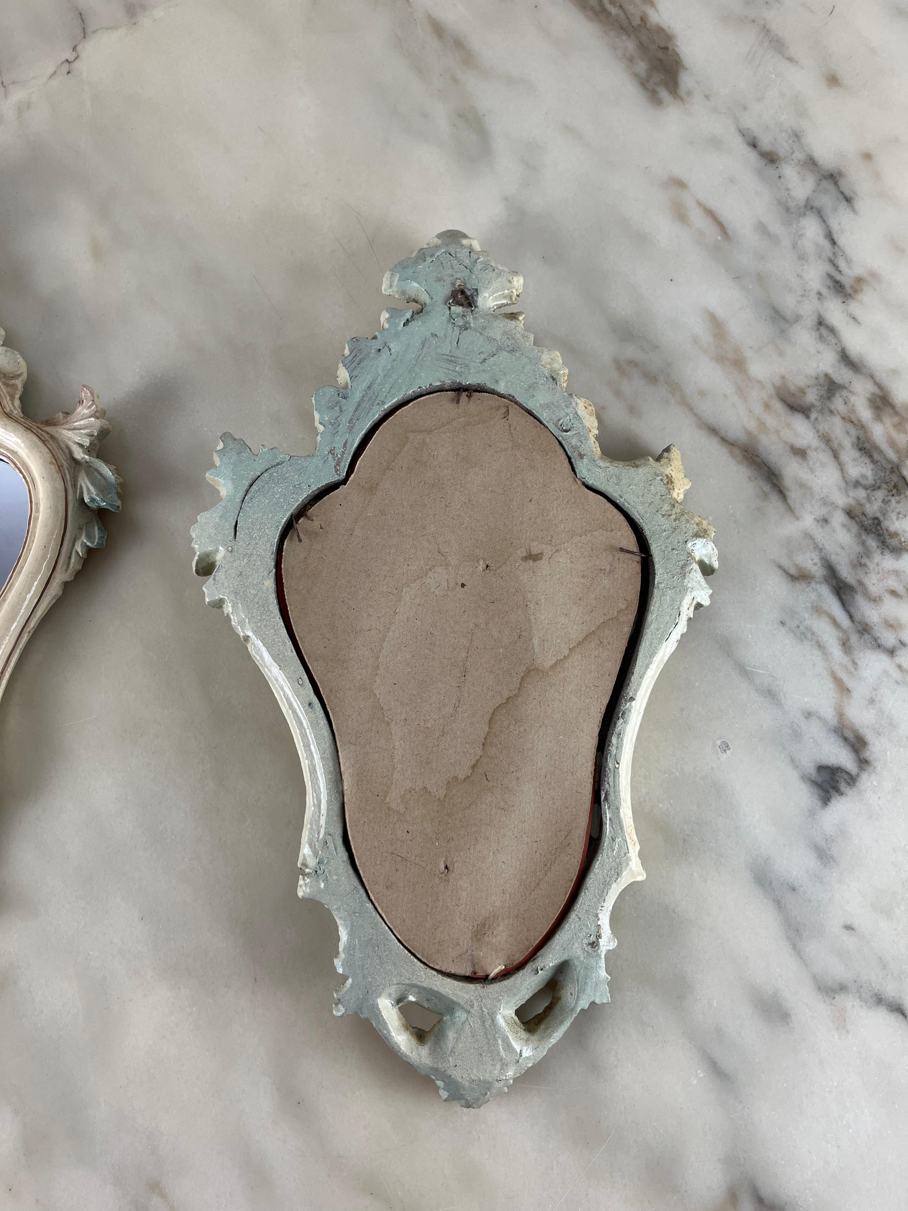Pair of Venetian Bedside Mirrors, Italy, 1960s For Sale 3