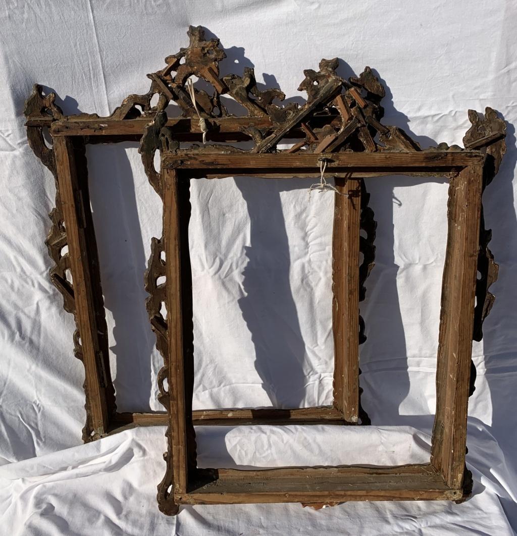 Pair of Venetian Carved Gilded Wood Frames, Venice, 18th Century, Mirror Italy For Sale 7