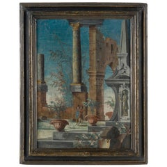 Pair of Venetian Commedia dell'Arte Paintings, Italy, 18th Century