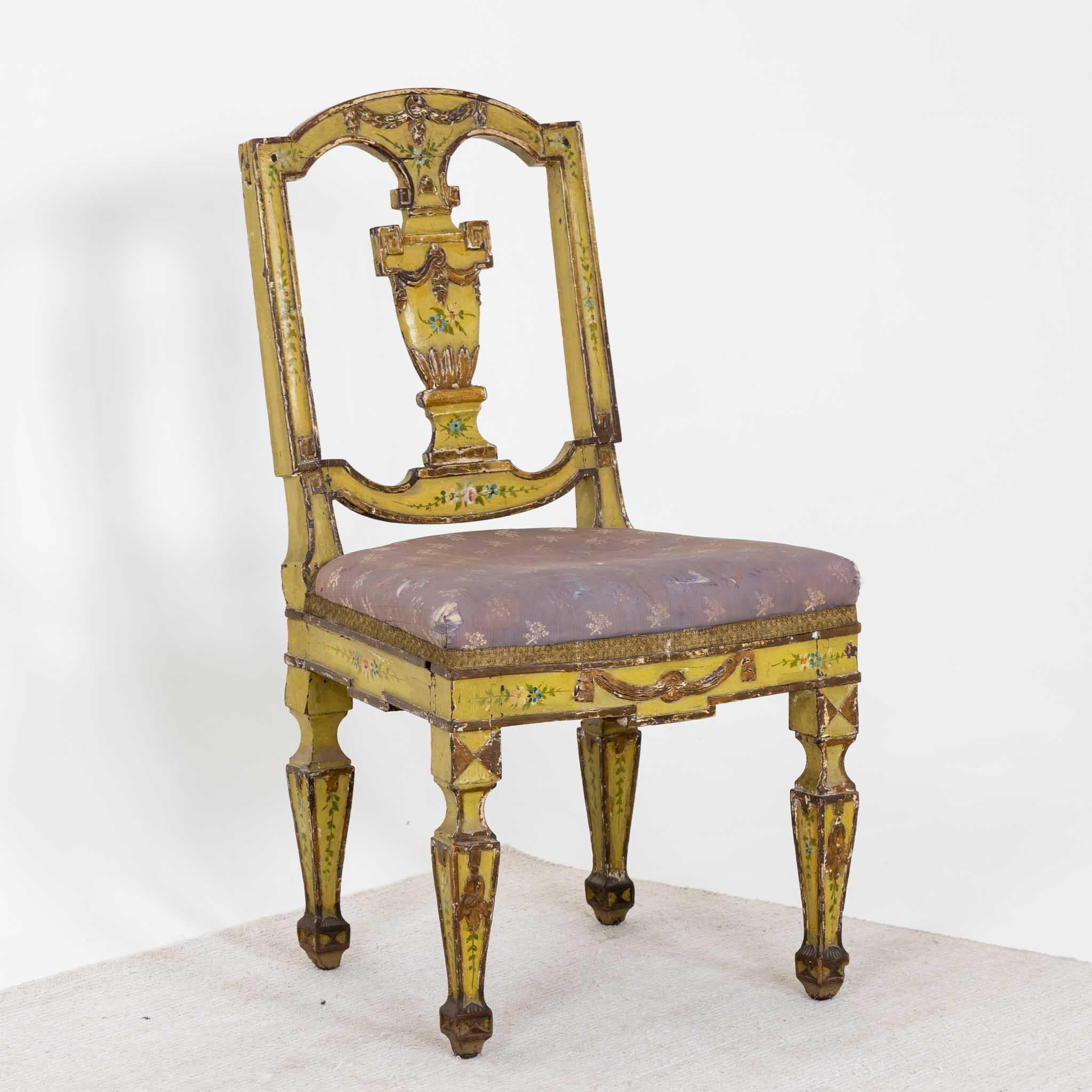 Pair of Venetian Dining Room Chairs, Italy, Late 18th Century For Sale 2