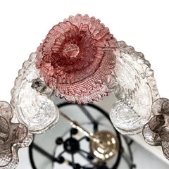 Pair of Venetian Flower & Mirror Sconces