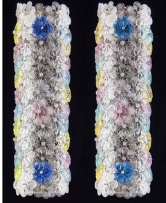 Pair of Venetian Flowers Glass Sconces, 1950s