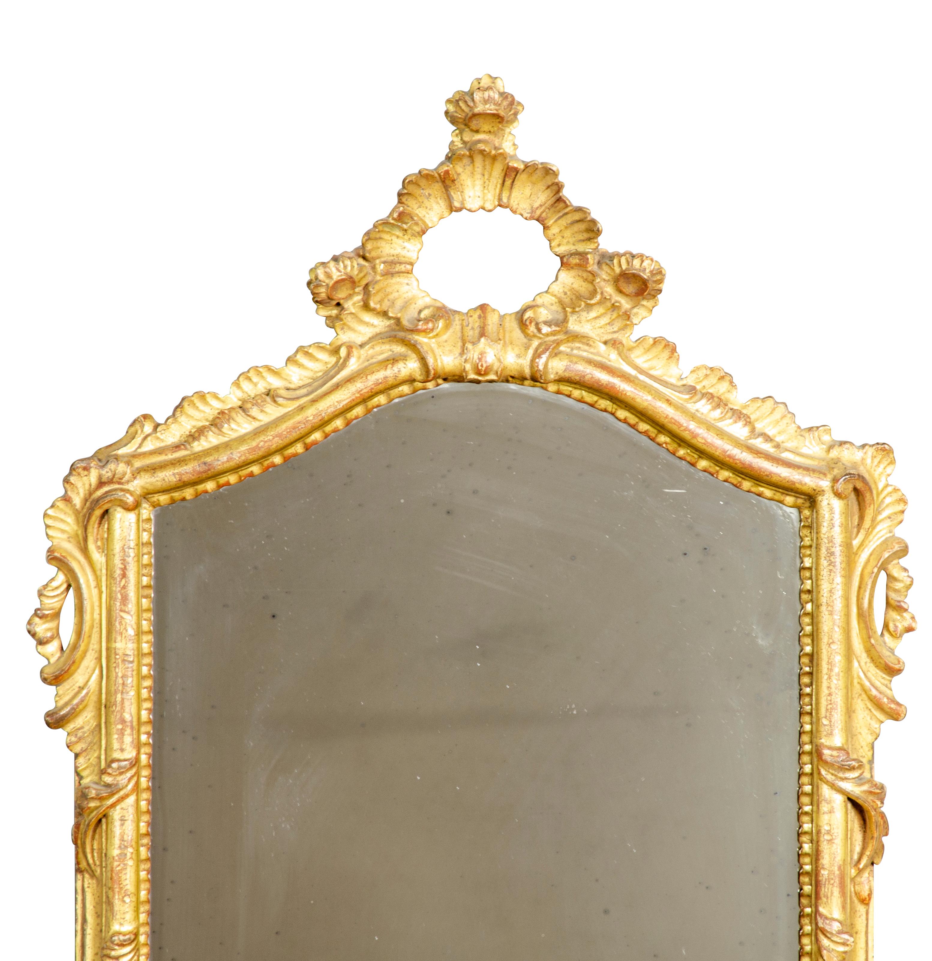 Italian Pair of Venetian Giltwood Mirrors