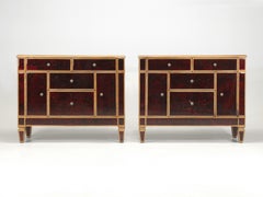 Pair of Venetian Glass and Gilt Matching Commodes or Dressers from Europe