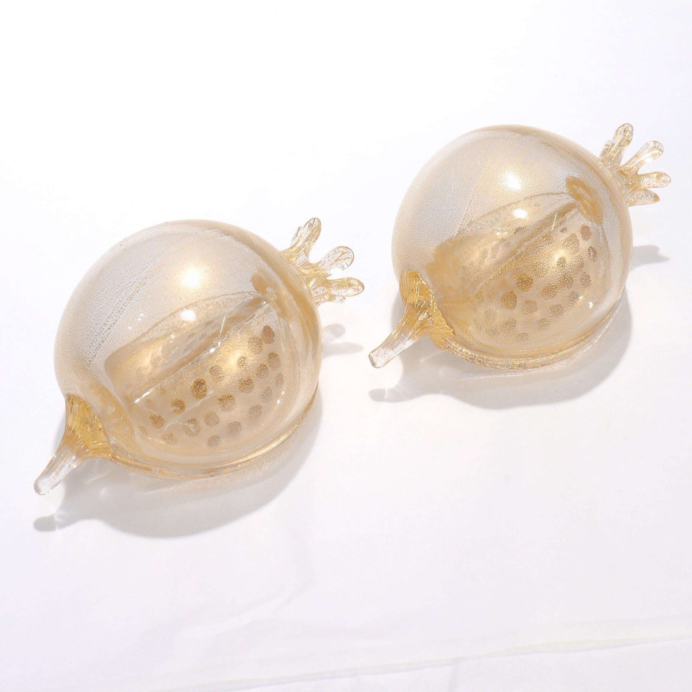 Pair of Venetian Glass Pomegranate Sculptures by Romeo Gigli for Pauly & Co. For Sale 6