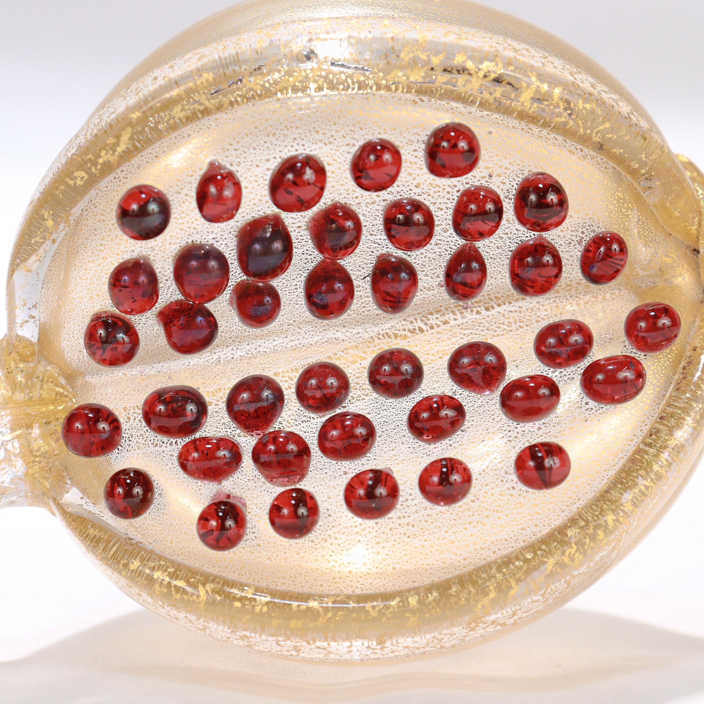 Pair of Venetian Glass Pomegranate Sculptures by Romeo Gigli for Pauly & Co. For Sale 9