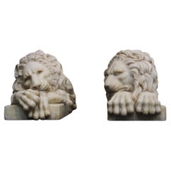 Pair of Venetian Lions, 56 cm high
