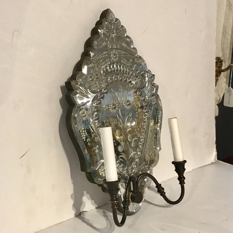 Pair of Mirrored Wall Sconces For Sale at 1stDibs sconces, wall sconces