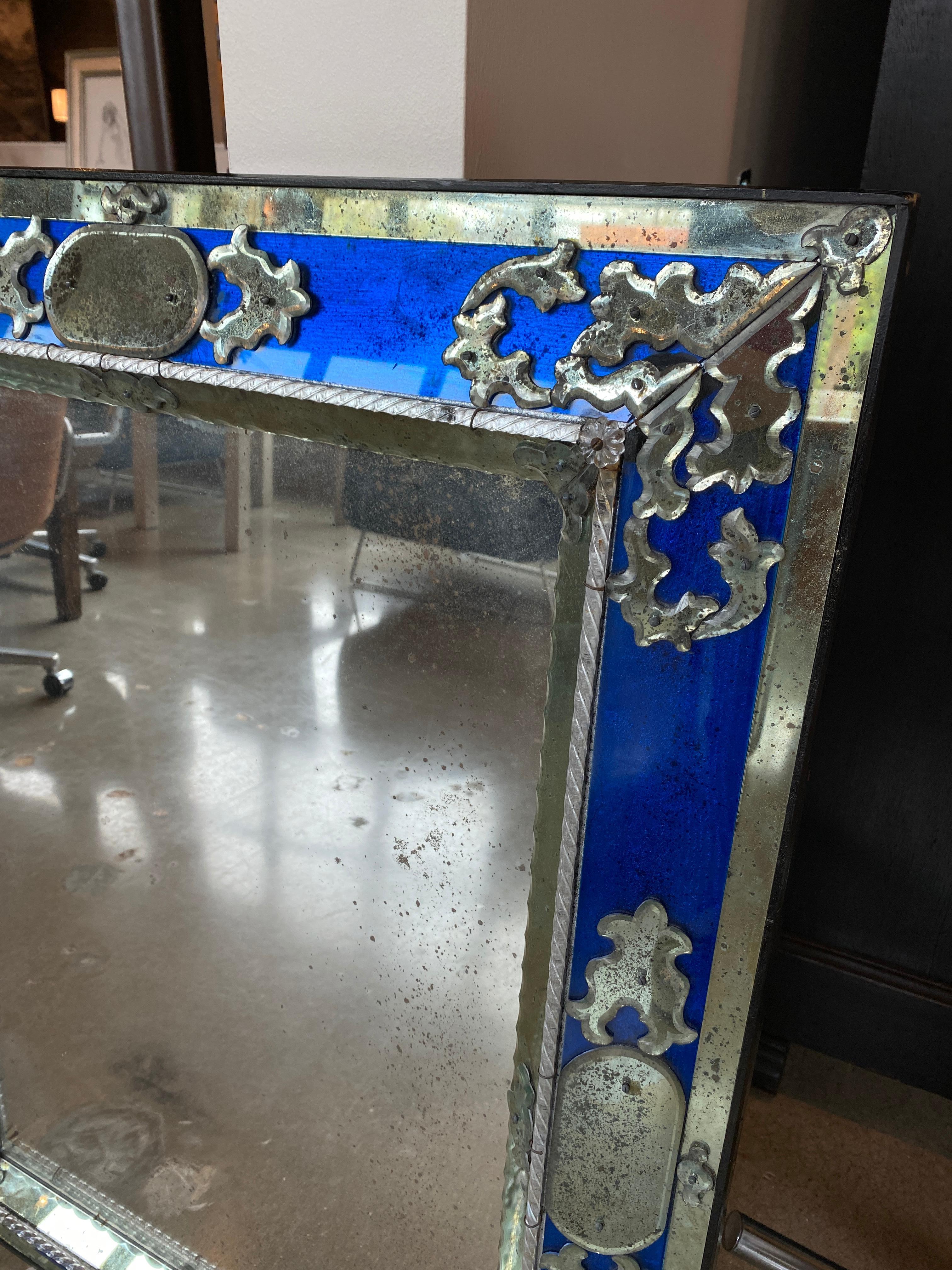Italian Pair of Venetian Mirrors, Italy, 1930s