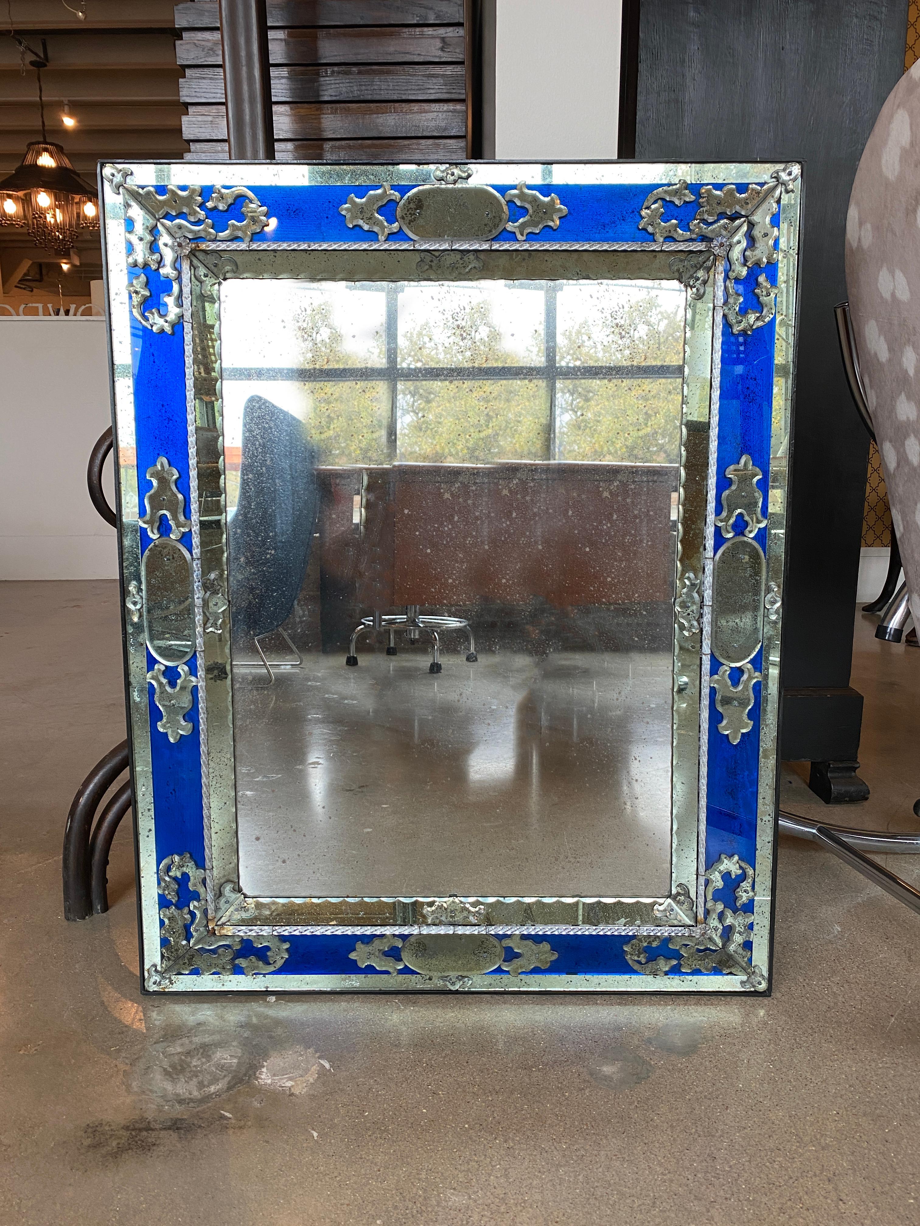 Pair of Venetian Mirrors, Italy, 1930s In Good Condition In Austin, TX