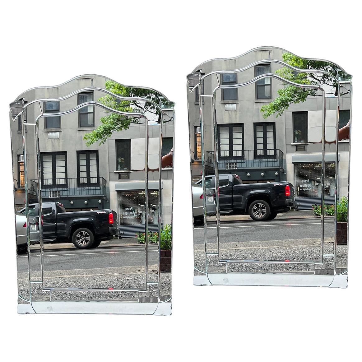 Pair of circa 1970's Italian mirrors. Sold Individually.

Measurements:
Height: 36