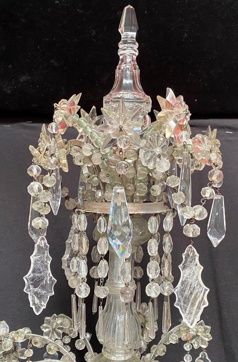 Pair of Venetian Rock Crystal Girandoles, 19th Century For Sale 2