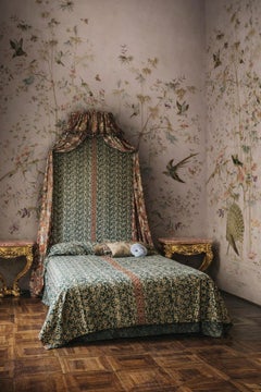 Pair of Venetian Rococo Console Night Stands with Rosso Verona Marble