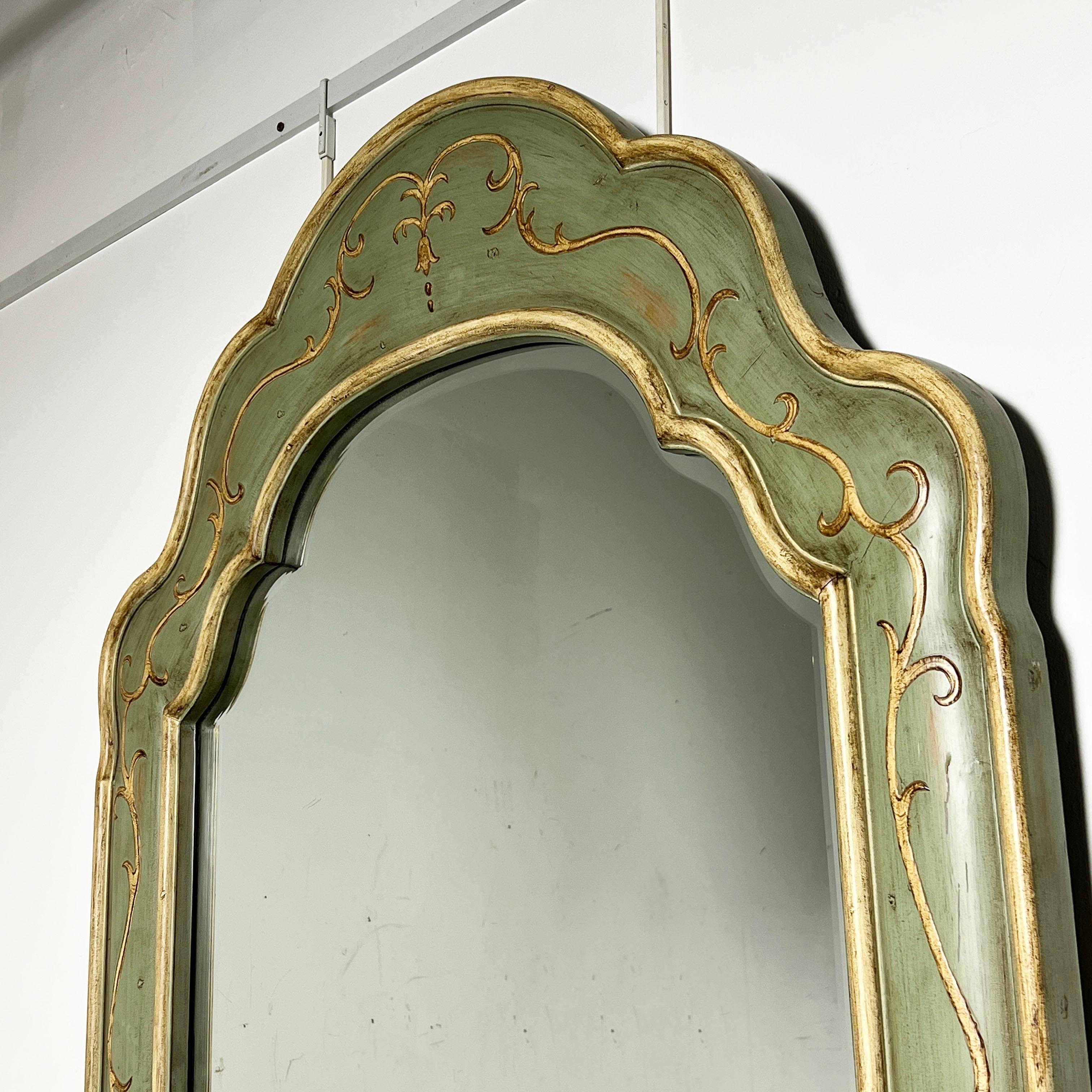 Pair of Venetian Style Bombe Chests With Matching Wall Mirrors by Thomasville 3