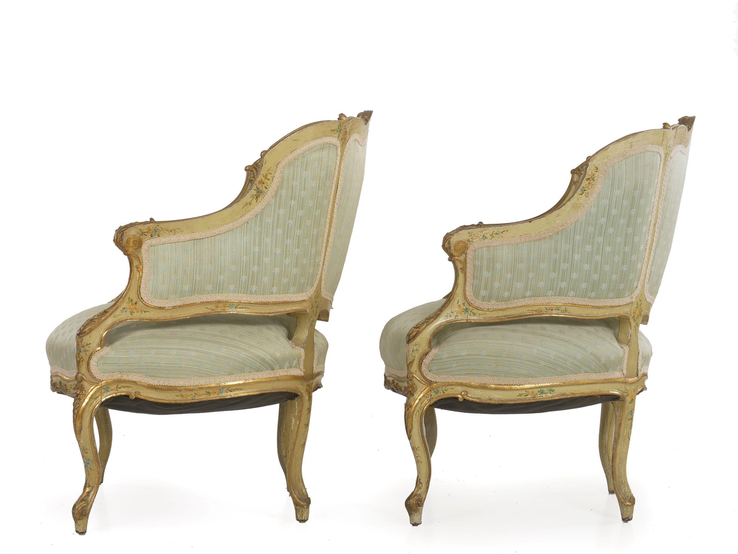 pair of antique armchairs
