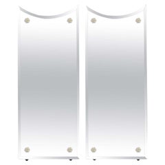 Pair of Venetian-Style Donghia Mirrors with Murano Glass Florets