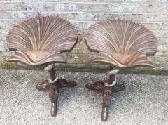 Pair of Venetian Style Grotto Pedestals or Side Tables