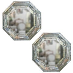 Venetian Style Hollywood Regency Octagon Mirror