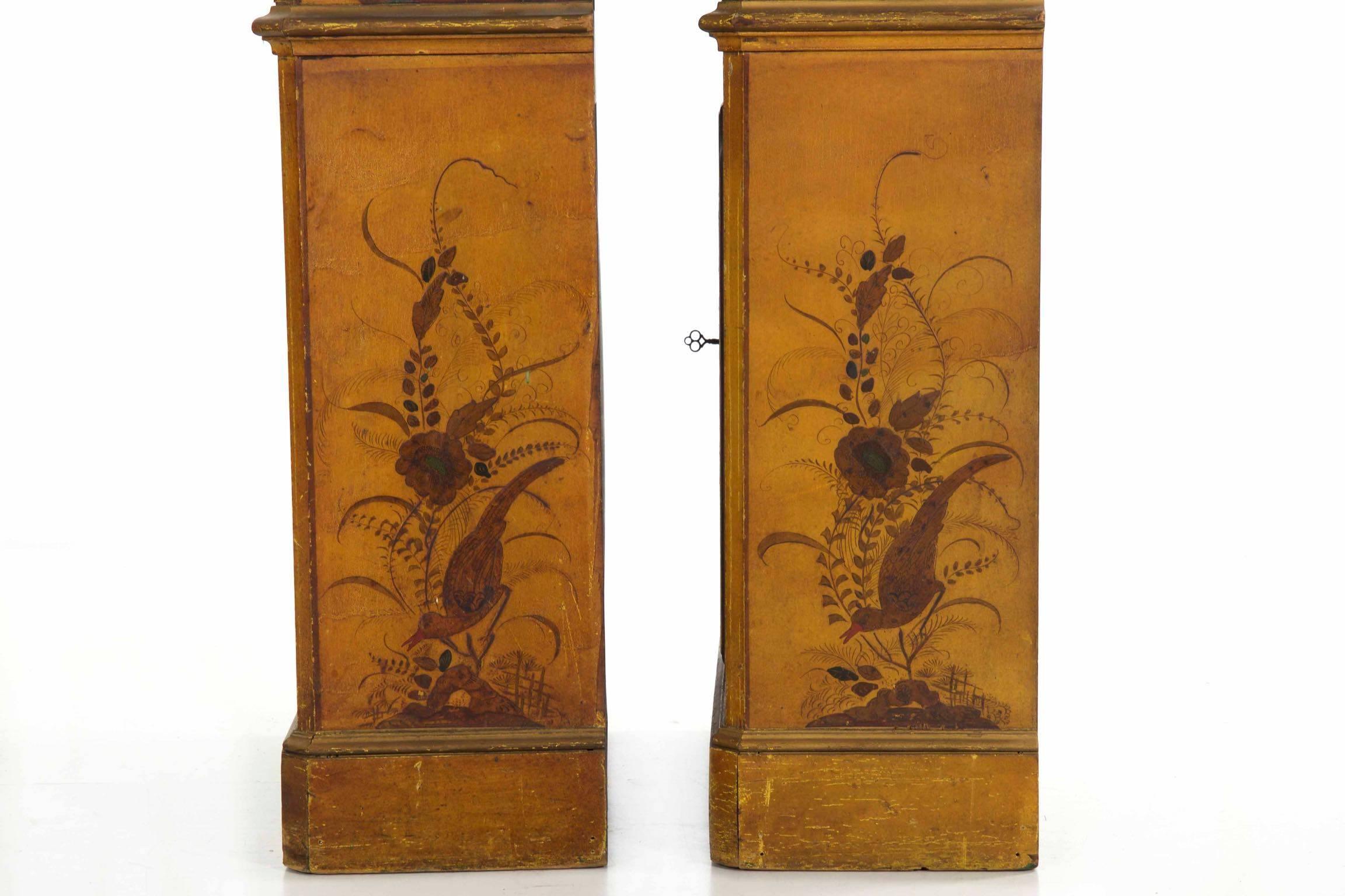 Pair of Venetian Style Japanned Bookcase Cabinets, circa 1920-1940 7