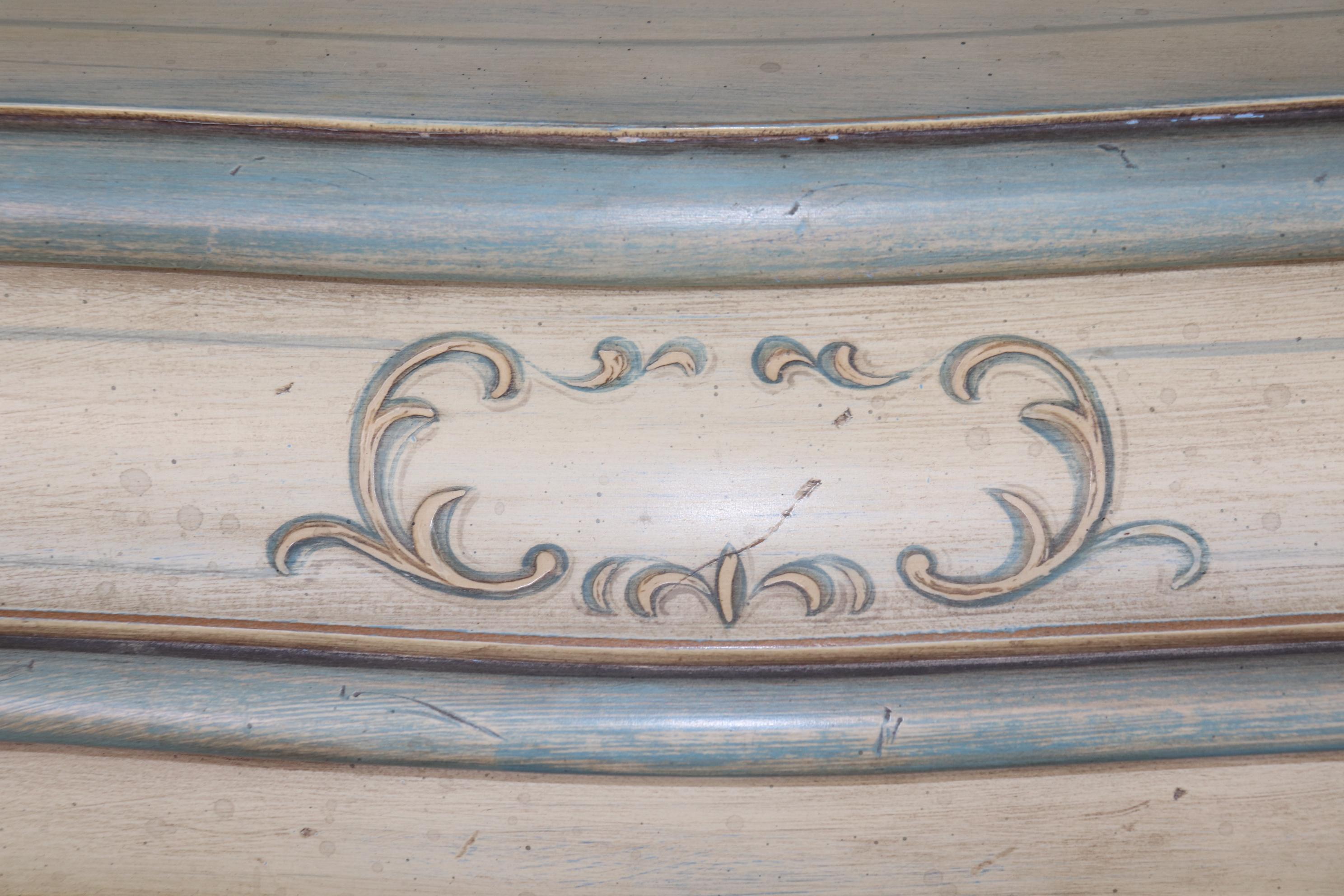 Pair of Venetian Style Karges Paint Decorated Commodes Night Stands 4