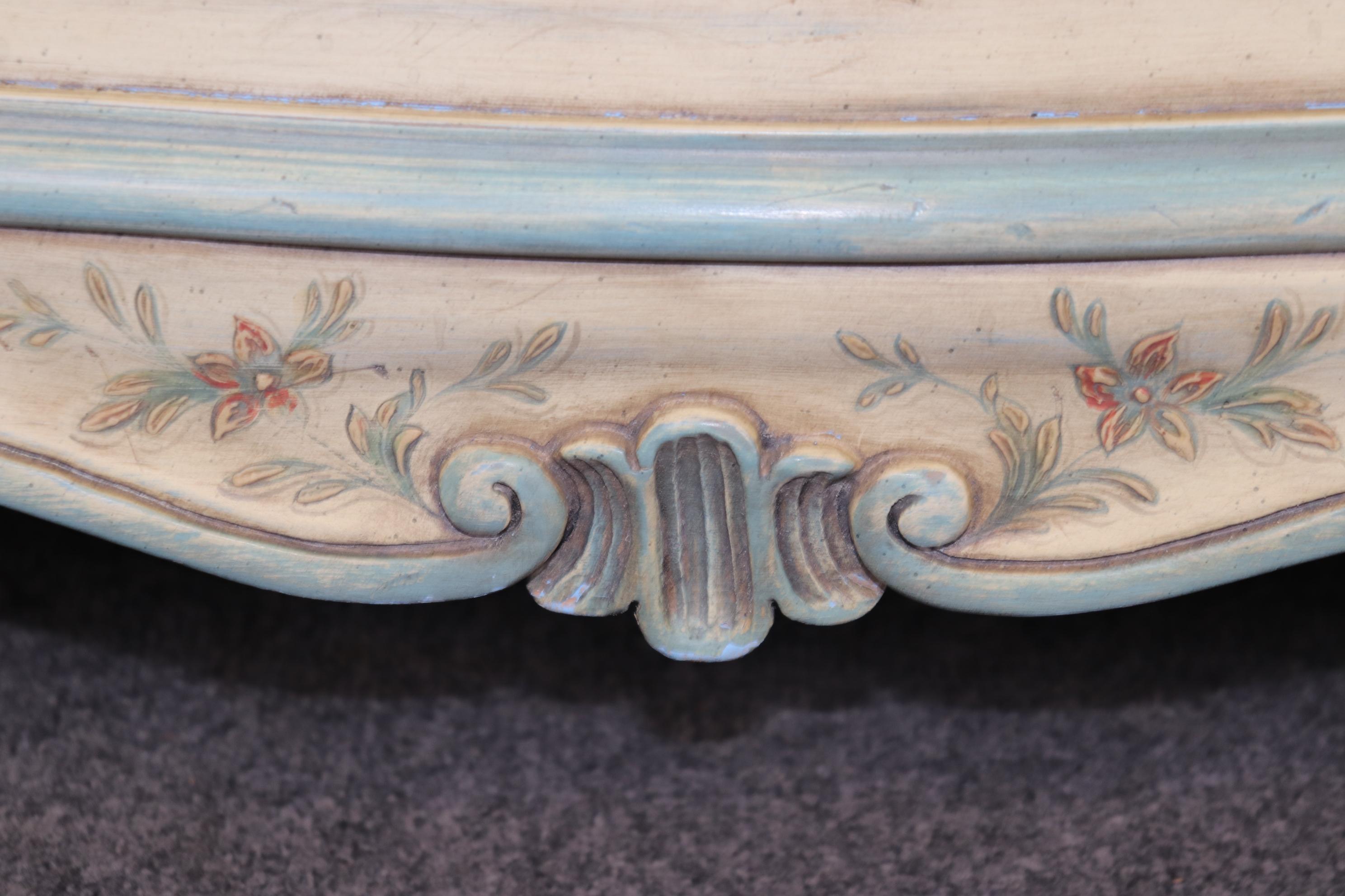 Pair of Venetian Style Karges Paint Decorated Commodes Night Stands 2