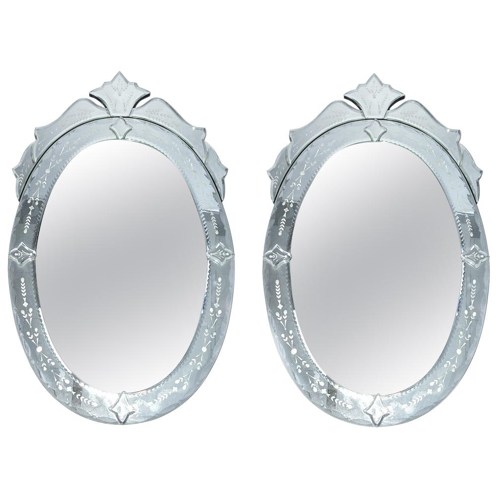 Pair of Venetian Style Mirrors