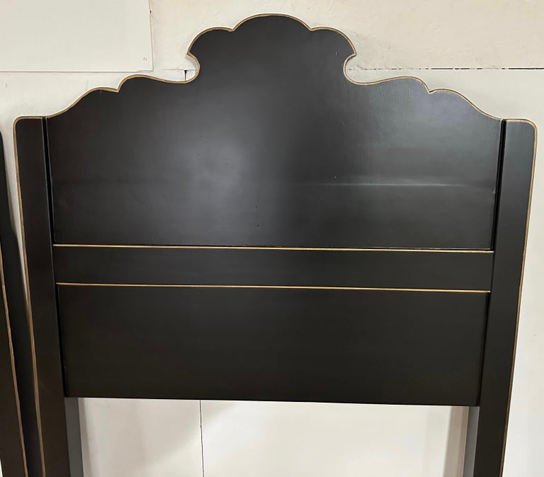 Pair of Style Painted Twin Headboards For Sale at 1stDibs